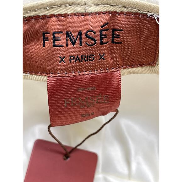 Femsee Wool Hat Sz Medium Cream Color Embroidery Band - Picture 9 of 16